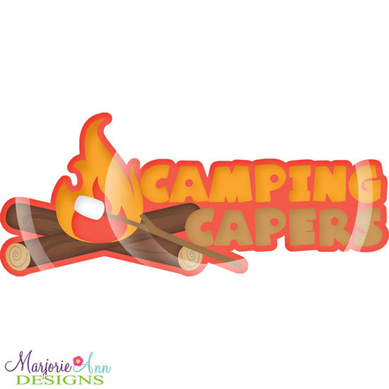 Camping Capers Title SVG Cutting Files + Clipart - Click Image to Close